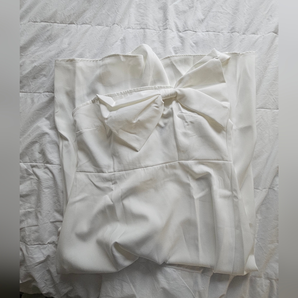 SHEIN White One Shoulder Dress